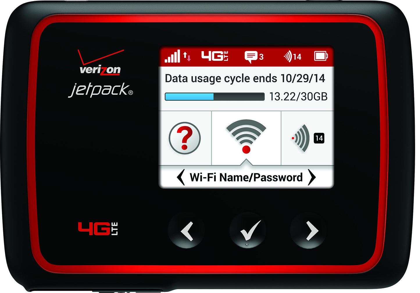 Novatel Jetpack MiFi 6620L LTE Hotspot - Verizon Locked - Black - Excellent Condition