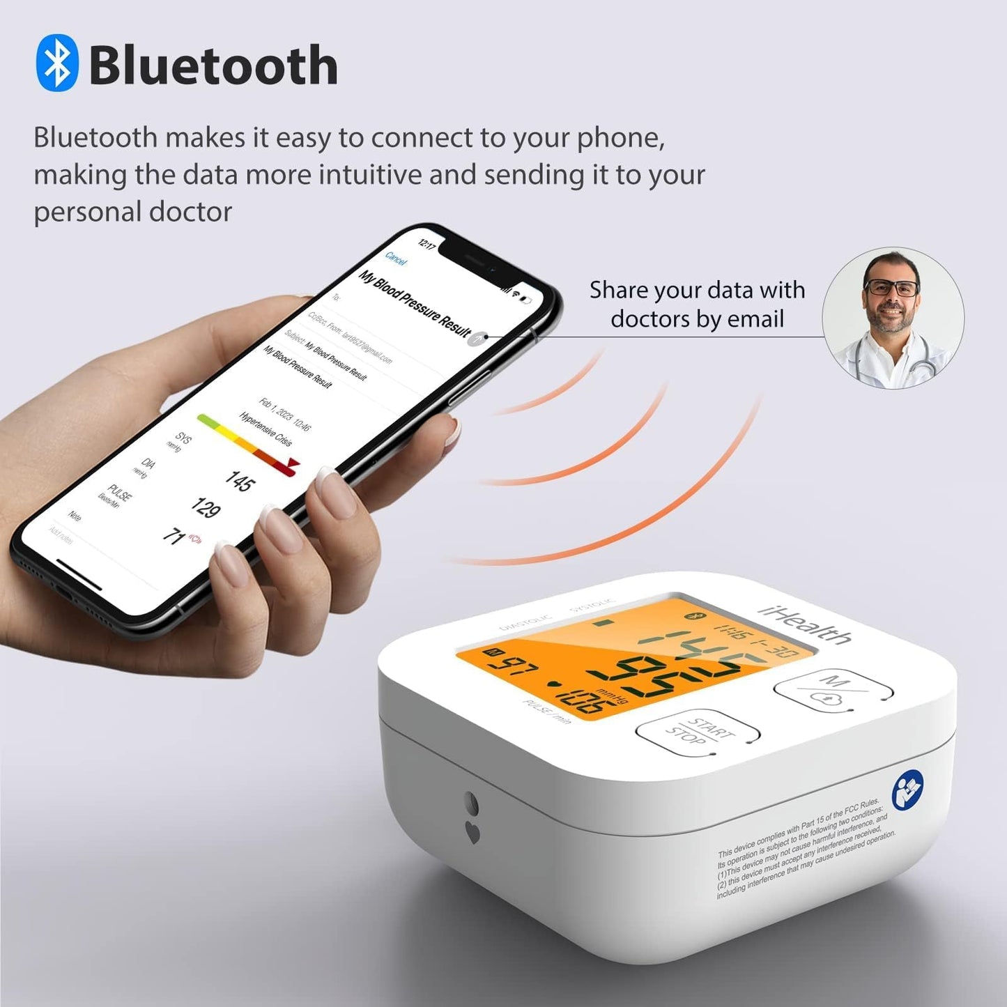 iHealth Wireless Blood Pressure Monitor 550BT w/ Cuff – New Sealed