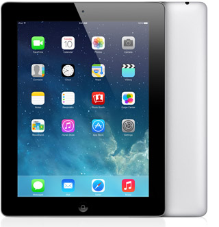 Apple iPad 4th Gen (Wi-Fi + Verizon & Sprint + GPS) A1460 - 32GB Black - Excellent