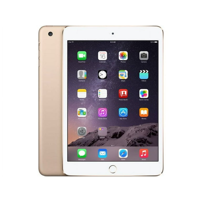 Apple iPad Mini 3 (A1600) Wi-Fi+Cellular Unlocked 16GB Gold - Good