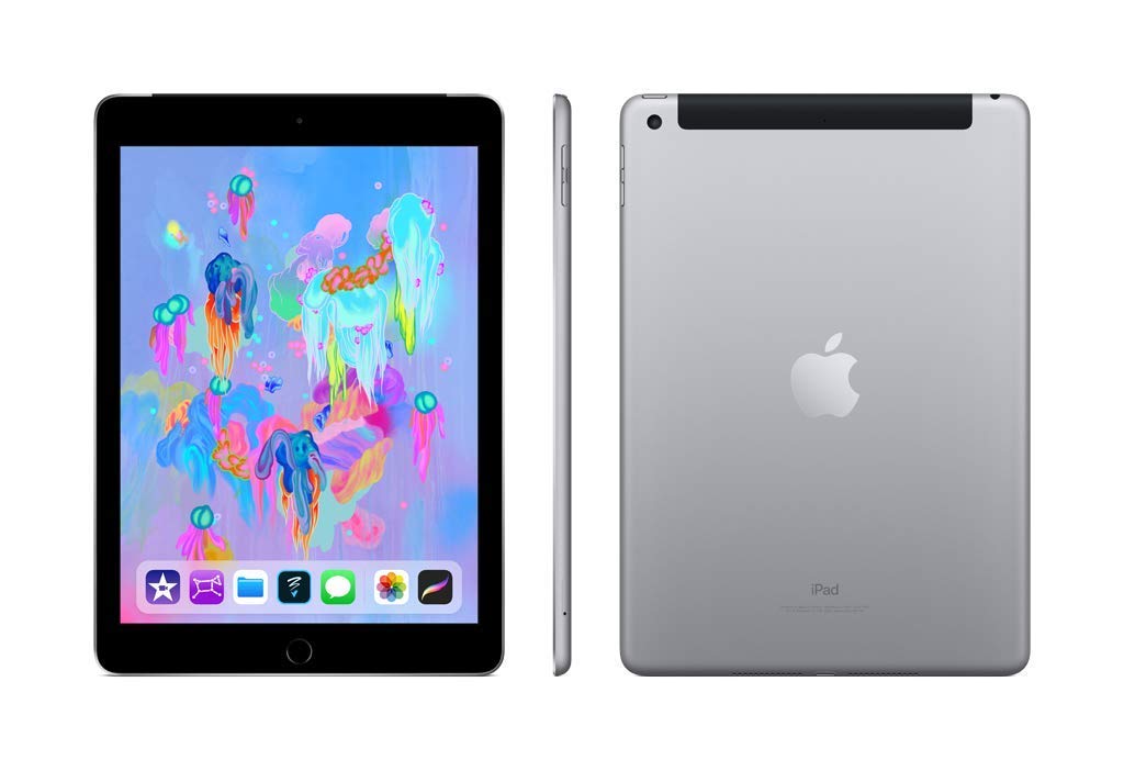 Apple iPad 6th Gen (A1954) Wi-Fi+Cellular Unlocked 128GB Space Gray - Excellent