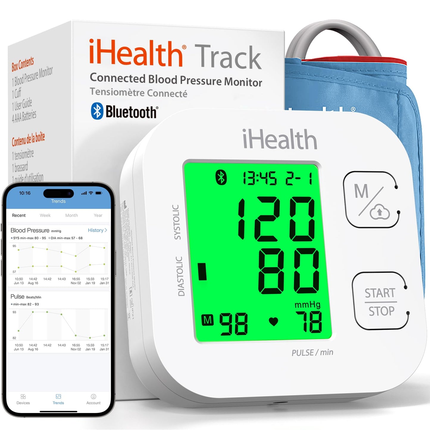 iHealth Wireless Blood Pressure Monitor 550BT w/ Cuff – New Sealed