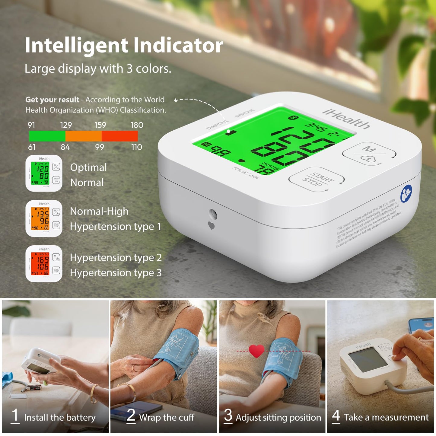 iHealth Wireless Blood Pressure Monitor 550BT w/ Cuff – New Sealed