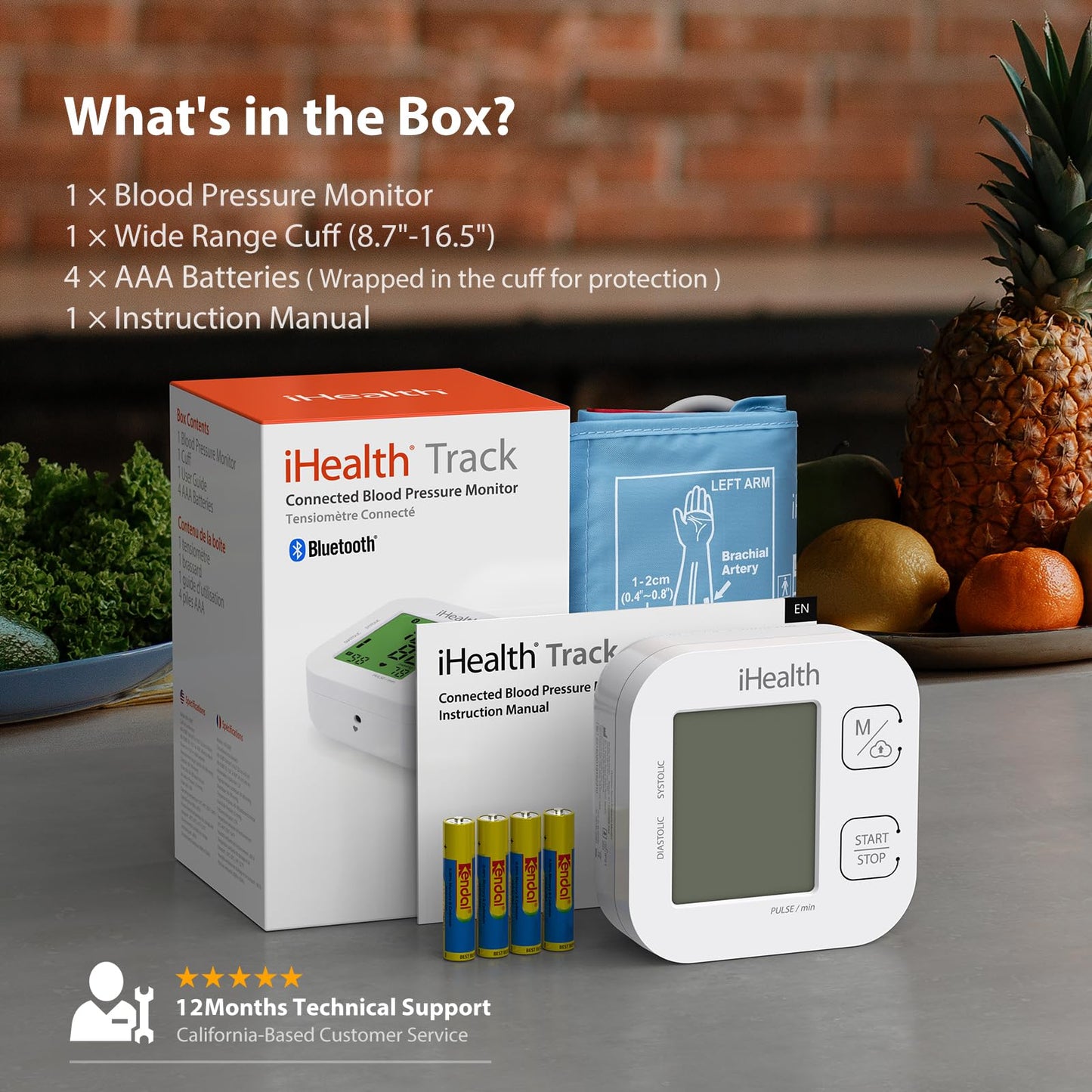 iHealth Wireless Blood Pressure Monitor 550BT w/ Cuff – New Sealed