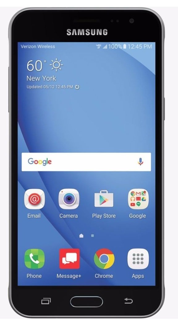 Samsung Galaxy J3 J320V - Black - Verizon - Excellent