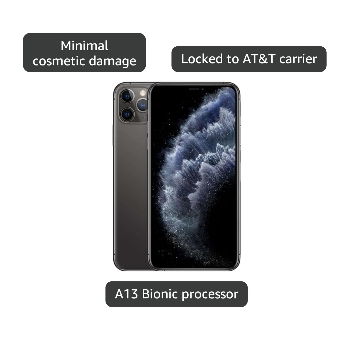 Apple iPhone 11 Pro (A2160) AT&T Locked 64GB Gray - Excellent