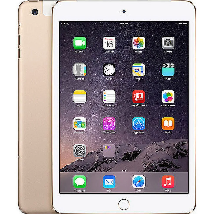 Apple iPad Mini 3 (Wi-Fi + Cellular) 16GB Gold A1600 - Excellent